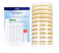 anlab™ Nutrient Agar Petri Dishes Science Project Kit | Pre-Poured Agar Plates and Cotton Swabs for Science Experiments | Bacteria Science Kit - Sealed Separately (10)