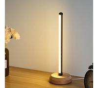 ANLAIBO Modern Led Wood Table Lamp, 3-Color Temperature Bedside Lamp,Bedroom Bedside Night Light, Dimmable Led Lighting, Creative Home Decor, Unique House warmging Gift