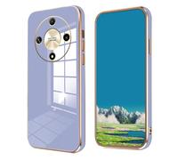 Anlalish Compatible with Honor Magic 8 Lite Case Silicone Shockproof Cases, for Honor Magic 8 Lite Phone Case Slim Plating Cute Protection Cover (Grey)