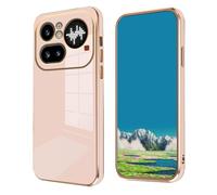 Anlalish Compatible with Nothing Phone 4A Pro Case Silicone Shockproof Cases, for Nothing Phone 4A Pro Phone Case Slim Plating Cute Protection Cover (Pink)