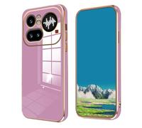 Anlalish Compatible with Nothing Phone 4A Pro Case Silicone Shockproof Cases, for Nothing Phone 4A Pro Phone Case Slim Plating Cute Protection Cover (Purple)