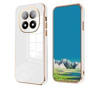 Anlalish Compatible with Xiaomi Redmi Note 15 Pro 4G Case Silicone Shockproof Cases, for Redmi Note 15 Pro 4G Phone Case Slim Plating Cute Protection Cover (White)