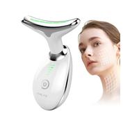 ANLAN 3-in-1 Face Massager, EMS Microcurrent Facial Lifting Device with Red & Blue & Green LED Light Therapy, 45°C Constant Heat, Sonic Vibration Anti Wrinkle Skin Tightening Machine for Women