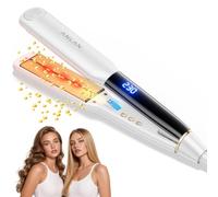 ANLAN Shine Therapy Ceramic Ionic Hair Straightener for Frizzy & Thick Hair, 36mm Wide 3D Floating Plates Fast 15s Heat Up 14 Temp Settings 100-230°C LCD Display Salon-Smooth Finish