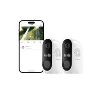 Anlapus 2pack 3MP 2K WiFi Camera for Home Security Indoor & Outdoor | Human/Vehicle/Motion Detection, Color Night Vision,2-Way Talk, Plug-in Wired Power for 24/7 Recording