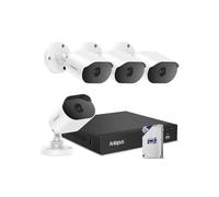 Anlapus 4K Wired CCTV Camera System, 8 Channel DVR with 4pcs 8MP Security Cameras Indoor Outdoor, Human Vehicle Detection, 80ft Night Vision,1TB Hard Drive for 24/7 Recording