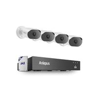 Anlapus 4K Wired CCTV Camera System, 8CH DVR Kit with 4pcs 8MP Wired Security Cameras Indoor Outdoor, AI Human Vehicle Detection, 80ft Night Vision,1TB Hard Drive for 24/7 Home Surveillance
