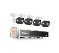Anlapus PoE CCTV Camera System, 8CH NVR with 500G, 4pcs 3MP Audio IP Camera | AI Person Vehicle Detection, Color Night Vision, 2-Way Audio, 24/7 Recording Indoor Outdoor