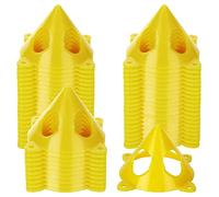 Anlayliay 50 PCS Yellow Cone Canvas and Cabinet Door Risers, 3.5inch X 2inch Pyramid Stands, Acrylic Painting Support Stands