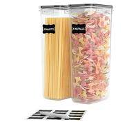 Anlayliay Airtight Tall Food Storage Container Set, 2Pcs 2.8L Spaghetti Containers for Pantry Organization and Storage