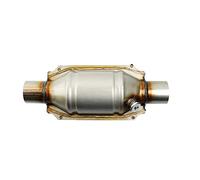 Anlayliay Inlet/Outlet Universal Catalytic Converter, with O2 Port & Heat Shield 53004 Car Stainless Steel Catalytic Converter