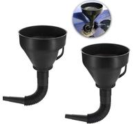 ANLEM Automotive Fuel Funnel, Flexible Plastic Funnel Set With Wide Spout and Filter for Automotive Oil and Household Uses (2 Pack)