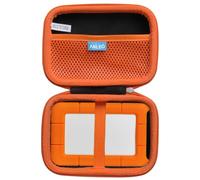 Anleo Hard Travel Case for LaCie Rugged Mini 2TB/ 1TB/ 3TB/ 4TB/ 5TB External Hard Drive Portable (Black+Inner Orange)