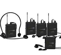 ANLEON MTG-200 wireless tour guide language interpretation system Simultaneous translation Guided tour groups (4 Receivers)