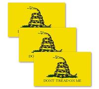 Anley 5" X 3" Don't Tread on Me Decal 3Pcs - Car and Truck Reflective Bumper Stickers - 3 Pack Set