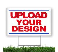 Anley Custom Yard Sign with Stake - Personalized Blank Corrugated Yard Sign for Business, Sale, Open House, Birthday and Election - Vivid Print Lawn Sign Single Sided (9x12 In)