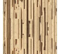 ANLIKY-Pro Self Adhesive Wallpaper 3D Wooden Block Splicing Peel and Stick Contact Paper, 44X300CM, 3D Light Shadow Removable Decorative Film for Cabinet Furniture