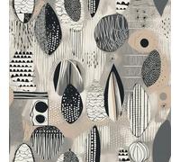 ANLIKY-Pro Self Adhesive Wallpaper, Removable Decorative Film, Scandinavian Flat Geometric Pattern, African Boho Style, 44X300CM Peel and Stick Contact Paper for Wall Decal or Cabinet Furniture