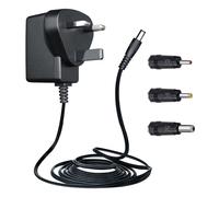 ANLINK 12V 0.5A/500mA 1.8M Long Power Supply Adapter, AC 100-240V to DC 12V 0.5A 6W Switching Adapter with 3 Interchangeable Jacks for Crosley Turntable, Router, Desk Fan and More, UKCA Certified