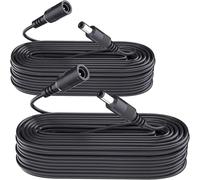 ANLINK 2 Pack 10M 33ft DC Power Extension Cable, Premium Pure Copper DC 12V Power Adapter Extension Cord 5.5mm x 2.1mm for CCTV Security Camera/Router/LED Strip Light/Printer/Monitor and More-Black