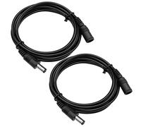 ANLINK 2 Pack 2M/6FT DC Power Extension Cable, 2PCS DC 12V Power Adapter Extension Cord 5.5mm x 2.1mm for CCTV Security Camera/Router/LED Strip Light/Printer and More-Black
