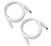 ANLINK 2 Pack 2M 6ft DC Power Extension Cable, Premium Pure Copper DC 12V Power Adapter Extension Cord 5.5mm x 2.1mm for CCTV Security Camera/Router/LED Strip Light/Printer/Monitor and More-White