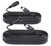 ANLINK 2 Pack 5M 16.4ft DC Power Extension Cable, Premium Pure Copper DC 12V Power Adapter Extension Cord 5.5mm x 2.1mm for CCTV Security Camera/Router/LED Strip Light/Printer/Monitor and More-Black