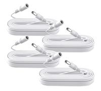 ANLINK 4 Pack 20ft 6M DC Power Extension Cable, Premium Pure Copper DC 12V Power Adapter Extension Cord 5.5mm x 2.1mm for CCTV Security Camera/Router/LED Strip Light/Printer/Monitor and More-White