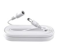 ANLINK 6M 20ft DC Power Extension Cable, Premium Pure Copper DC 12V Power Adapter Extension Cord 5.5mm x 2.1mm for CCTV Security Camera/Router/LED Strip Light/Printer/Monitor and More-White