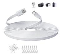 ANLINK 9M/30ft Flat USB C Cable, USB A to USB C Charging Power Cord for Blink Mini 2/Outdoor 4, Ring Pan-Tilt Indoor Cam, eufy Cam S3 Pro, SoloCam S340/S350/S220/C210, and More CCTV Cam-White