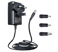 ANLINK 9V 1A 1.8M Power Supply Adapter with 3 Tips, DC 9W 1000mA 500mA Replacement Power Cord for Arduino UNO MEGA/Home Camera/Stationary Bike/Label Printer/Router/Speaker (Tip Positive, UKCA)
