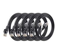 ANLINK Cat6 Ethernet Cable, 5-Pack 1M/3ft in Black Color, Cat 6 Cable RJ45, LAN, 24AWG UTP, Network, Patch, Internet Cable (1 meter/3 feet, 5 Pack)