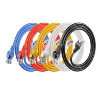 ANLINK Cat6 Ethernet Cable, 5-Pack 1M/3ft in Multi-Color, Cat 6 Cable RJ45, LAN, 24AWG UTP, Network, Patch, Internet Cable (1 Meter/3 feet, 5 Pack)