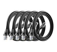 ANLINK Cat6 Ethernet Cable, 5-Pack 2M/6ft in Black Color, Cat 6 Cable RJ45, LAN, 24AWG UTP, Network, Patch, Internet Cable (2 Meter/6 feet, 5 Pack)