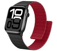 Anlinser Compatible with Apple Watch Strap 42mm 41mm 40mm 38mm, Double Side Reversible Magnetic Band for iWatch Series 11 10 9 8 7 6 5 4-1 SE (Red/Black)