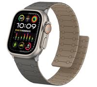 Anlinser Compatible with Apple Watch Strap 49mm 46mm 45mm 44mm 42mm, Double Side Reversible Magnetic Band for iWatch Ultra 2 SE Series 10 9 8 7 6 5 4 3 (Gray/Coffee)