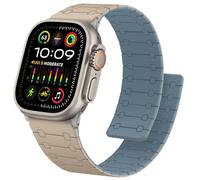 Anlinser Compatible with Apple Watch Strap 49mm 46mm 45mm 44mm 42mm, Double Side Reversible Magnetic Band for iWatch Ultra 3/2/1 Series 11 10 9 8 7 6 5 4-1 SE (Cloud Blue/Apricot)