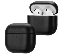 Anlinser for AirPods 4 Case, Black | Genuine Leather Case Compatible with MagSafe, Handcrafted Vintage Protective Cover Designed for Apple Airpods 4 2024