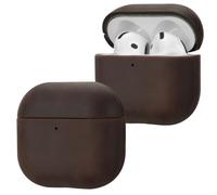 Anlinser for AirPods 4 Case, Coffee | Genuine Leather Case Compatible with MagSafe, Handcrafted Vintage Protective Cover Designed for Apple Airpods 4 2024