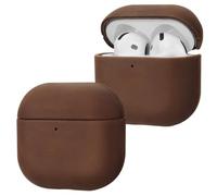 Anlinser for AirPods 4 Case, Dark Brown | Genuine Leather Case Compatible with MagSafe, Handcrafted Vintage Protective Cover Designed for Apple Airpods 4 2024