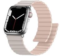 Anlinser Magnetic Straps Compatible with Apple Watch Strap 49mm 46mm 45mm 44mm 42mm 41mm 40mm, Double Side Reversible Band for iWatch Ultra 2 Series 10/9/8/7/6/SE (49/46/45/44/42, Starlight/Pink)