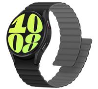 Anlinser Magnetic Straps Compatible with Samsung Galaxy Watch 7/6/5/4/FE Strap 44mm 40mm/Galaxy Watch 6 Classic 47mm 43mm/5 Pro 45mm, Waterproof Sport Replacement Bands for Women Men, Black/Gray