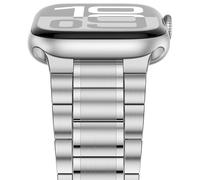 Anlinser Metal Straps Compatible with Apple Watch Strap 42mm 41mm 40mm 38mm, Five-link Stainless Steel Bands for iWatch SE Series 11 10 9 8 7 6-1 (Silver)