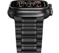 Anlinser Metal Straps Compatible with Apple Watch Strap 49mm 46mm 45mm 44mm 42mm, Five-link Stainless Steel Bands for iWatch Ultra 3/2/1 SE Series 11 10 9 8 7 6-1 (Black)