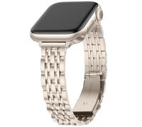 Anlinser Metal Straps Compatible with Apple Watch Strap for Women 49/46/45/44/42/41/40/38mm, Slim Band Designed for iWatch Ultra 3-1 Series 11 10 9 8 7 6 5 4-1 SE (49/46/45/44/42mm, Starlight)