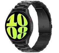 Anlinser No Gap Straps Compatible with Samsung Galaxy Watch 7/6 Strap 44mm 40mm, 20mm Metal Band Designed for Galaxy Watch FE/Watch 6 Classic 47mm 43mm/Watch 5/ 5 Pro/Watch 4 /4 Classic, Black