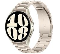 Anlinser No Gap Straps Compatible with Samsung Galaxy Watch 7/6 Strap 44mm 40mm, 20mm Metal Band Designed for Galaxy Watch FE/6 Classic 47mm 43mm/5/5 Pro/4/4 Classic, Starlight