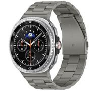 Anlinser No Gap Straps Compatible with Samsung Galaxy Watch 8 Stra 44mm 40mm/Watch 8 Classic Strap 46mm, 22mm Metal Band Designed, Grey Titanium