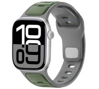 Anlinser Sport Straps Compatible with Apple Watch Strap 42mm 41mm 40mm 38mm for Women Men, Silicone Loop Band Designed for iWatch Series 11 10 9 8 7 6 5-1 SE, Light Green