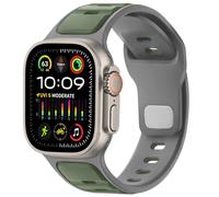 Anlinser Sport Straps Compatible with Apple Watch Strap 49mm 46mm 45mm 44mm 42mm for Men Women, Silicone Loop Band Designed for iWatch Ultra 3/2/1 Series 11 10 9 8 7 6 5-1 SE, Light Green